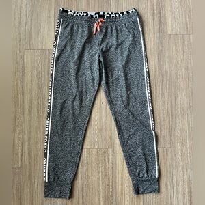 No Boundaries Heather Dark Gray Joggers with Coral Drawstring